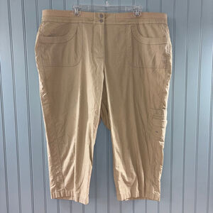 Rafaella Sport Beige Cargo Capris 20W
